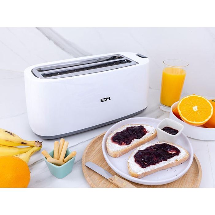 Tostadora EDM 07799 White Design 1400 W Doble ranura 4 Tostadora EDM 07799 White Design 1400 W Doble ranura 4