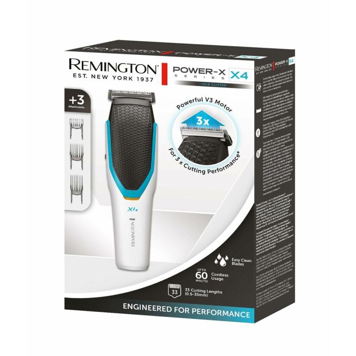 Remington REM1702487578424 Cortapelos HC4000 X4 Power Xseries, Batería 60 Minutos, Diseño Blanco/Azul 3 Remington REM1702487578424 Cortapelos HC4000 X4 Power Xseries, Batería 60 Minutos, Diseño Blanco/Azul 3