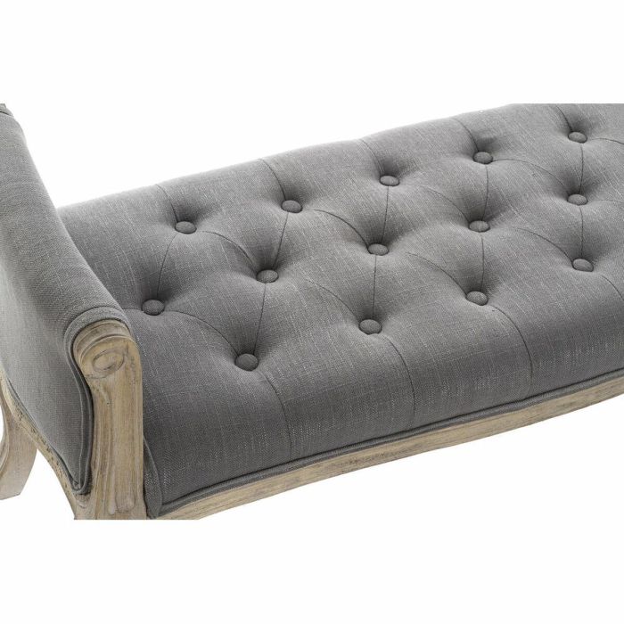 Banqueta DKD Home Decor Natural Gris oscuro Madera de caucho Lienzo 109 x 44,5 x 60 cm 1 Banqueta DKD Home Decor Natural Gris oscuro Madera de caucho Lienzo 109 x 44,5 x 60 cm 1