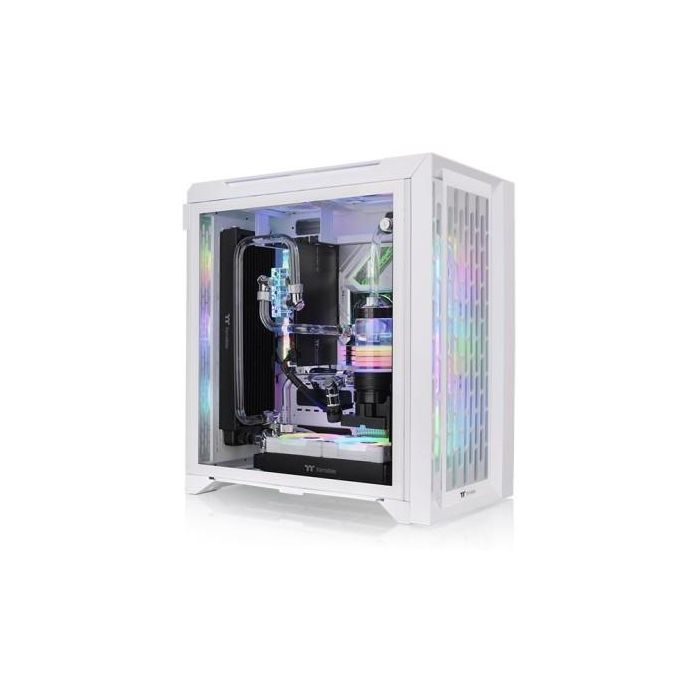 Thermaltake CTE C700 TG ARGB Snow White - Caja PC Midi Tower Gaming con Ventana Lateral e Iluminación RGB, Blanco