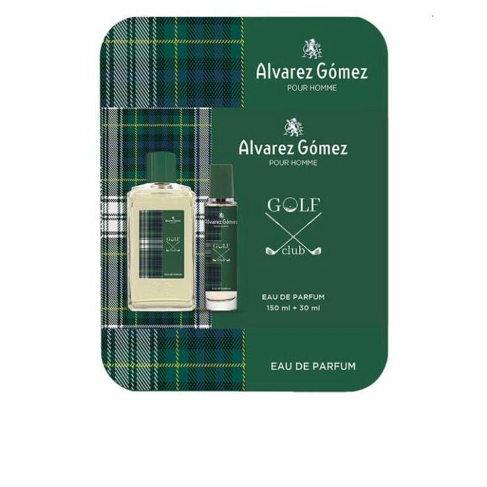 Alvarez Gomez Golf Club Estuche Fragancia Masculina Eau de Parfum Fresca y Sofisticada Vaporizador 150 ml + 30 ml Set 2 pz Alvarez Gomez Golf Club Estuche Fragancia Masculina Eau de Parfum Fresca y Sofisticada Vaporizador 150 ml + 30 ml Set 2 pz