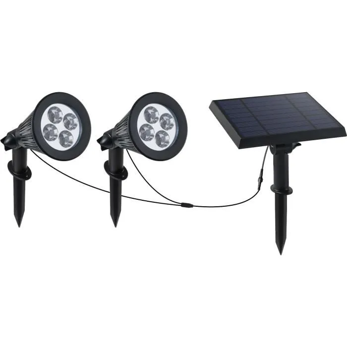 Lumi Jardin Foco Solar Doble Conectado 2 en 1 LED Blanco Frío para Pinchar o Fijar Potente Iluminación Jardín 0 Lumi Jardin Foco Solar Doble Conectado 2 en 1 LED Blanco Frío para Pinchar o Fijar Potente Iluminación Jardín 0