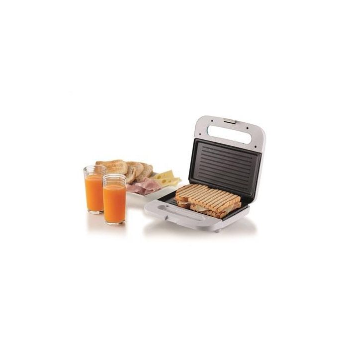 Ariete Sandwichera Breakfast Blanca con Placas Antiadherentes, Luz de Encendido y Asa Fría 4 Ariete Sandwichera Breakfast Blanca con Placas Antiadherentes, Luz de Encendido y Asa Fría 4