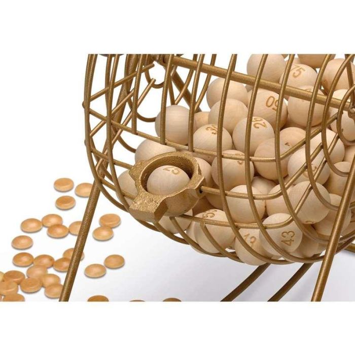 Cayro Bingo de Madera y Metal con Cartones 26x24x33 cm, Edad Mínima 3 Años 2