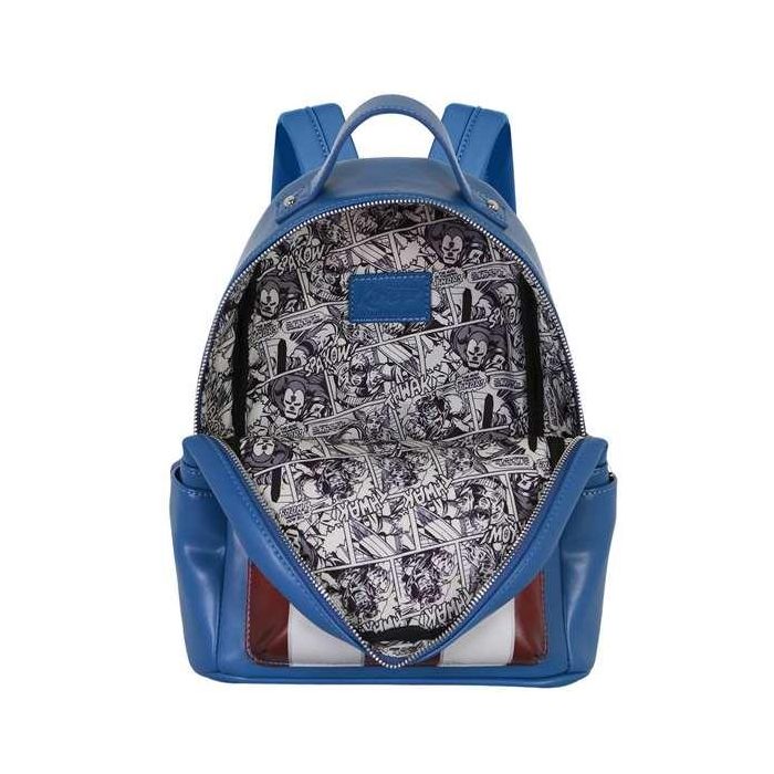Karactermania Mochila Capitán América Courage 24,5 x15 x29 cm Azul PVC Poliéster Urbana Uso Diario 3