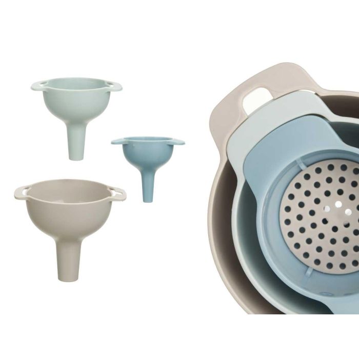 Set 3 Embudos Plastico Con Filtro Kinvara 13X11CM (24 Unidades) 1 Set 3 Embudos Plastico Con Filtro Kinvara 13X11CM (24 Unidades) 1