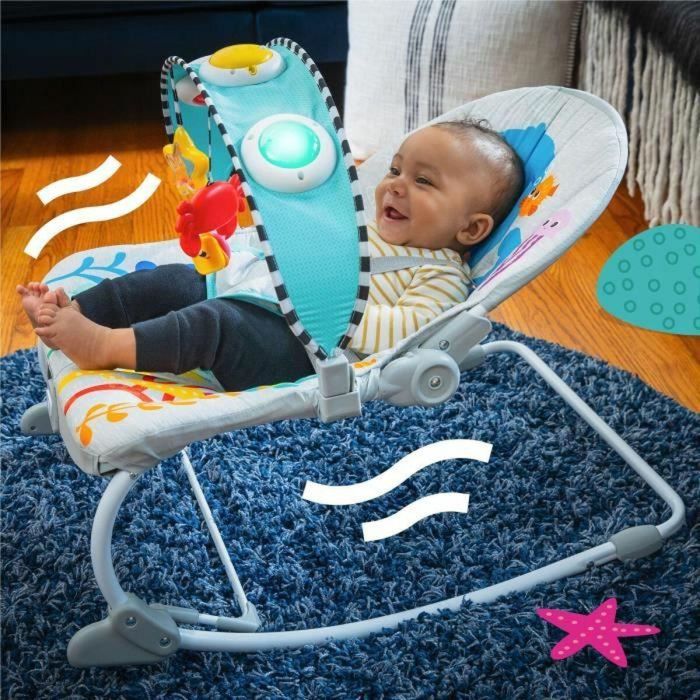BABY EINSTEIN BE74451167872 Tumbona Mecedora Columpio Musical Infant to Infant Rocker Ocean Explorers para Bebés de 0-30 Meses 3 BABY EINSTEIN BE74451167872 Tumbona Mecedora Columpio Musical Infant to Infant Rocker Ocean Explorers para Bebés de 0-30 Meses 3