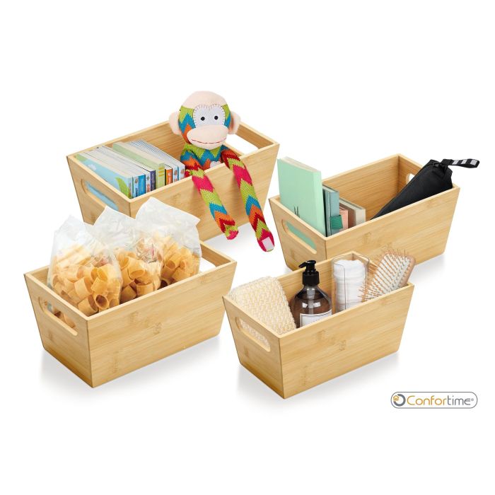 Cesta de Ordenación de Bambú 30x20x13 cm - Confortime (6 Unidades) 5 Cesta de Ordenación de Bambú 30x20x13 cm - Confortime (6 Unidades) 5