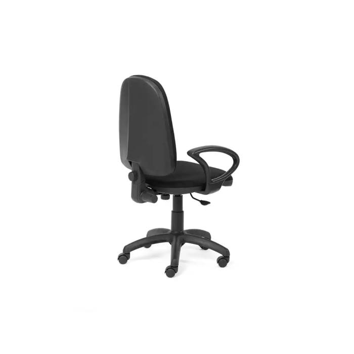 Rocada Silla de Oficina Brazos Fijos Base Nylon Respaldo y Asiento Tela Ignífuga Negro 3