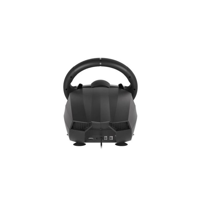 GENESIS Seaborg 400 Volante y Pedales USB Alámbrico con Vibración 900° para PC, Switch, PS3, PS4, Xbox 360, Xbox One, One S, One X Negro/Plata 4