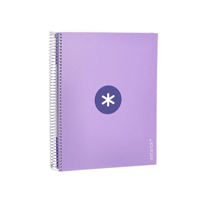 Cuaderno Espiral A4 Micro Antartik Tapa Forrada 120H 90 gr Horizontal 5 Bandas 4 Taladros Color Lavanda 4