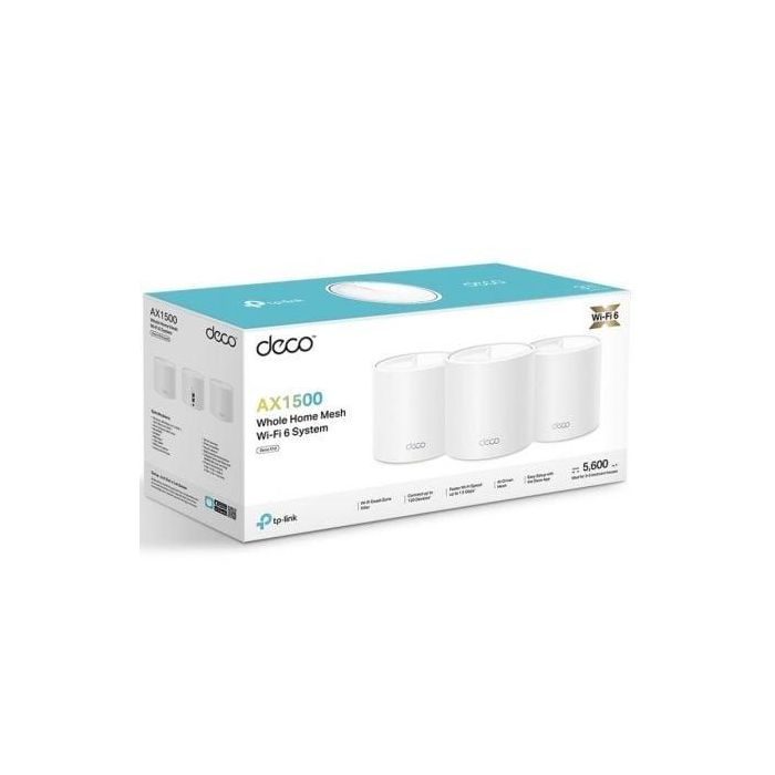 TP-Link Deco X10 Sistema WiFi Mesh Wi-Fi 6 AX1500 Doble Banda (2.4/5GHz) 1500Mbps Pack 3 Unidades Cobertura hasta 190m² para todo el hogar 1 TP-Link Deco X10 Sistema WiFi Mesh Wi-Fi 6 AX1500 Doble Banda (2.4/5GHz) 1500Mbps Pack 3 Unidades Cobertura hasta 190m² para todo el hogar 1