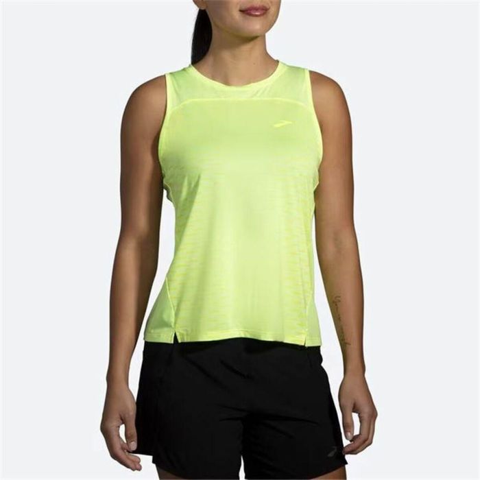 Camiseta para Mujer sin Mangas Brooks Sprint Free 2.0 Amarillo 3 Camiseta para Mujer sin Mangas Brooks Sprint Free 2.0 Amarillo 3