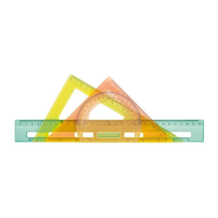 Kit de reglas de trazado serie new look transparentes Kit de reglas de trazado serie new look transparentes