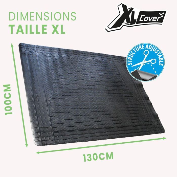 Alfombrilla para maletero - XLCOVER - Talla M (80 x 100 cm) - PVC - Impermeable, resistente al agua y recortable 5