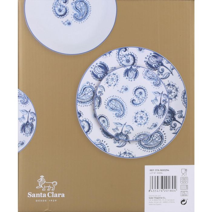 Santa Clara Vajilla Redonda Noia 18 Piezas (2 Unidades) 2