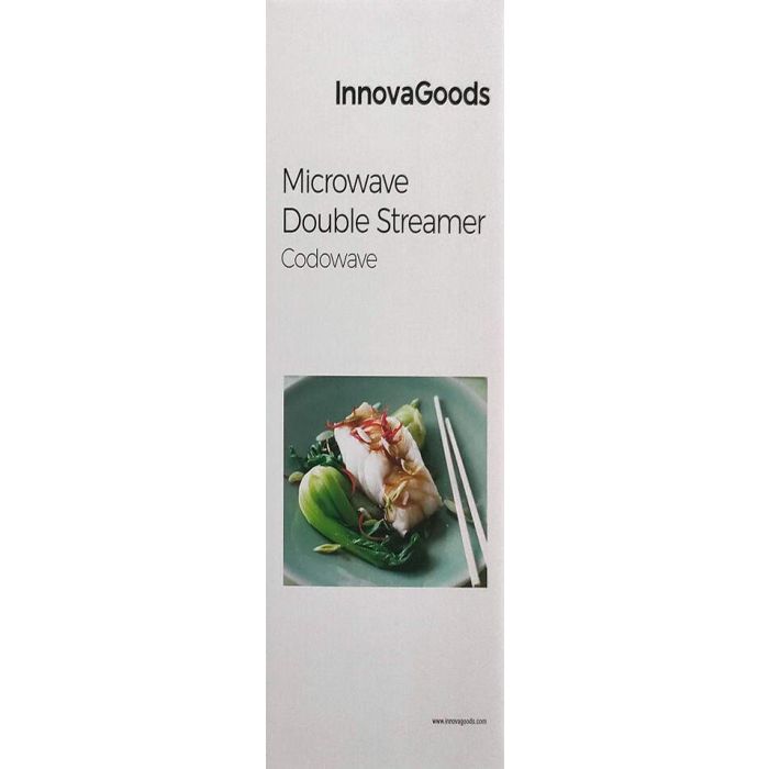 Vaporera Doble para Microondas Codowave InnovaGoods 8 Vaporera Doble para Microondas Codowave InnovaGoods 8