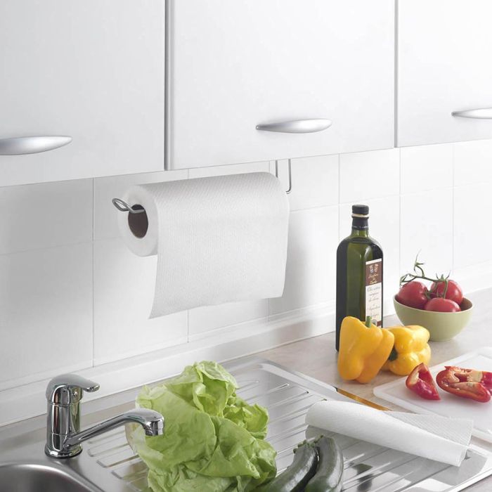 Metaltex Colgador rollo de cocina 'easy-roll' 35x18x10cm, 6 topes antideslizantes, polytherm metallic 3