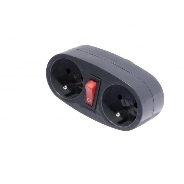 CHACON 16A Toma biplite con interruptor antracita 2 CHACON 16A Toma biplite con interruptor antracita 2