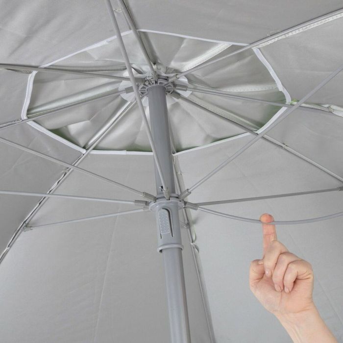 Sombrilla Aktive UV50 Ø 180 cm Coral Poliéster Aluminio 180 x 187 x 180 cm (12 Unidades) 2 Sombrilla Aktive UV50 Ø 180 cm Coral Poliéster Aluminio 180 x 187 x 180 cm (12 Unidades) 2