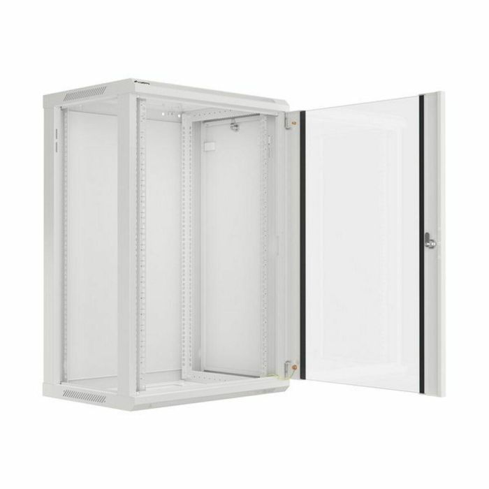 Lanberg WF01-6418-10S Armario Rack de Pared 18U, Color Gris, 60 kg de Capacidad Máxima 19 Lanberg WF01-6418-10S Armario Rack de Pared 18U, Color Gris, 60 kg de Capacidad Máxima 19