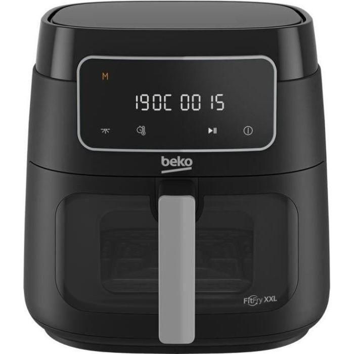 Beko FRL3374B Freidora de aire caliente multifunción, 1900W, Gran capacidad 7.6L para 2kg patatas, Pantalla LCD táctil, Negra 0 Beko FRL3374B Freidora de aire caliente multifunción, 1900W, Gran capacidad 7.6L para 2kg patatas, Pantalla LCD táctil, Negra 0