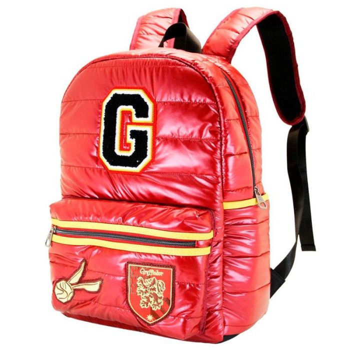 Harry Potter Mochila Urbana Acolchada Rojo - Un Compartimento, Bolsillo Frontal, 15.5L 2