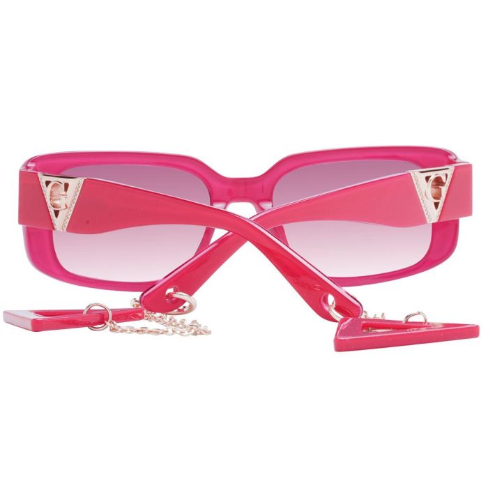 Guess Gafas GU7891 72T - Gafas de Sol Rectangulares para Mujer, Rosa Brillante con Cristales Burdeos Degradado 9