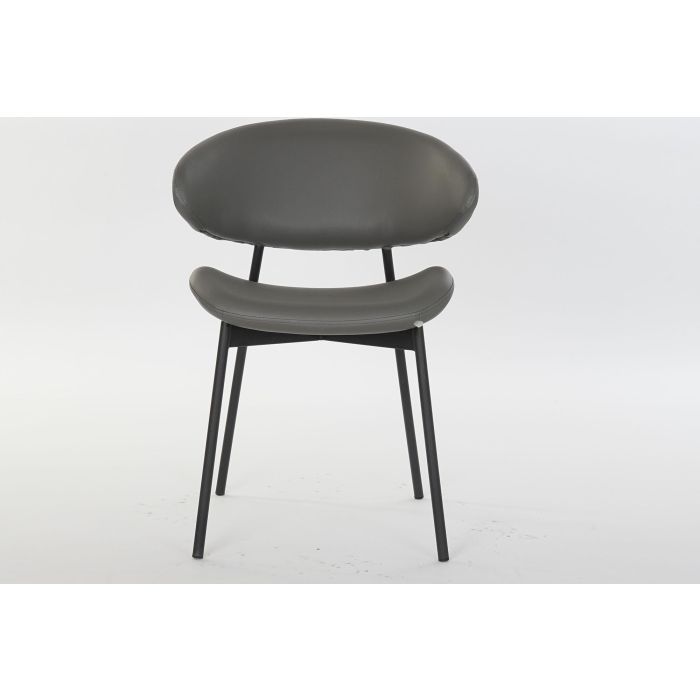 DKD Home Decor Silla Loft Gris 57 x 77 x 57 cm (2 Unidades) Metal Pu 3