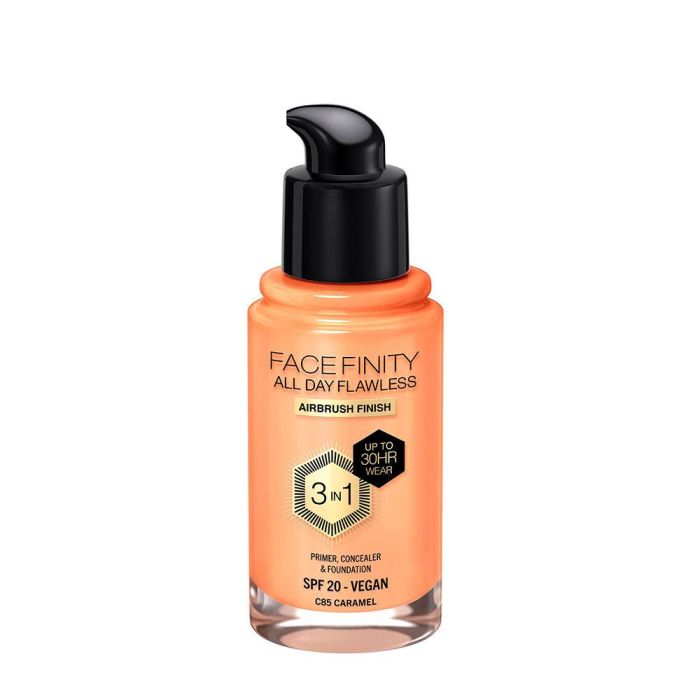 Max Factor FACEFINITY 3IN1 Primer, Concealer & Foundation #85-Caramel 30 ml Max Factor FACEFINITY 3IN1 Primer, Concealer & Foundation #85-Caramel 30 ml