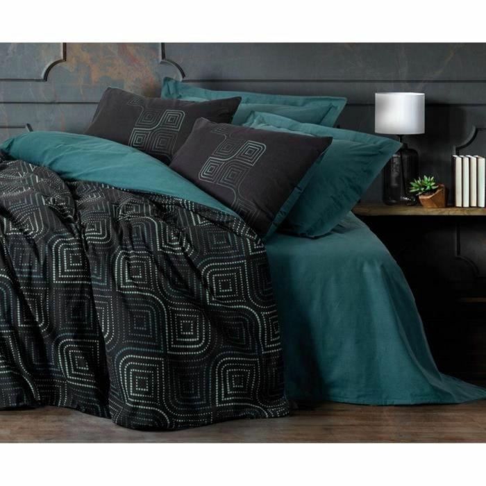 Juego de funda nórdica Negro 220 x 240 cm 2 Juego de funda nórdica Negro 220 x 240 cm 2