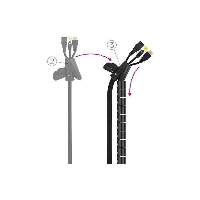Nanocable 10.36.0001-BK Organizador de Cables Flexible en Espiral 1 Metro Negro - Plástico Alta Resistencia y Fácil Instalación hasta 25mm 2 Nanocable 10.36.0001-BK Organizador de Cables Flexible en Espiral 1 Metro Negro - Plástico Alta Resistencia y Fácil Instalación hasta 25mm 2