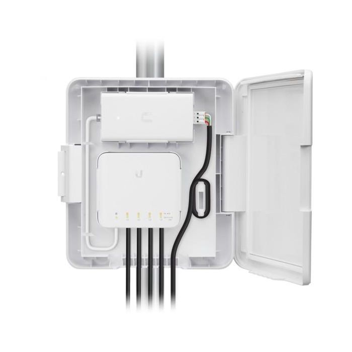 Ubiquiti UniFi Switch Flex Utility USW-Flex Outdoor Weatherproof Enclosure with 60W PoE Adapter for UniFi Switch Flex 6 Ubiquiti UniFi Switch Flex Utility USW-Flex Outdoor Weatherproof Enclosure with 60W PoE Adapter for UniFi Switch Flex 6