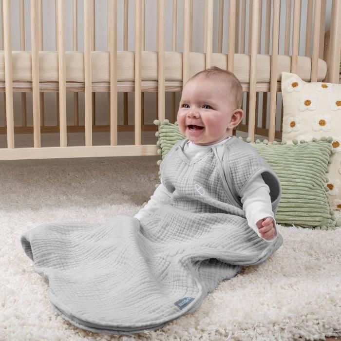 Saco de dormir INGENUITY, color verde salvia, de espuma de algodón, TOG 1. Ajustable de 3 a 18 meses, con certificación Oeko-Tex. 1 Saco de dormir INGENUITY, color verde salvia, de espuma de algodón, TOG 1. Ajustable de 3 a 18 meses, con certificación Oeko-Tex. 1