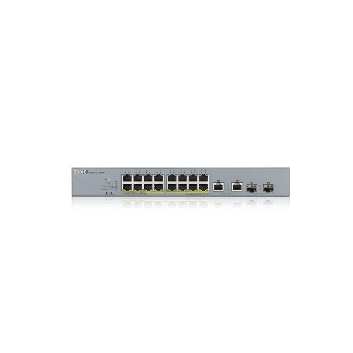 Zyxel GS1350-18HP-EU0101F Switch Gestionado L2 Gigabit Ethernet con PoE, 16 Puertos, Color Gris 1 Zyxel GS1350-18HP-EU0101F Switch Gestionado L2 Gigabit Ethernet con PoE, 16 Puertos, Color Gris 1
