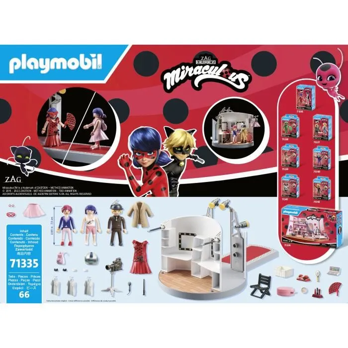 Playmobil Miraculous: Desfile de Moda en París con Marinette y Adrien, Set de Juego para Niños y Niñas con Accesorios de Maquillaje y Vestuario 3