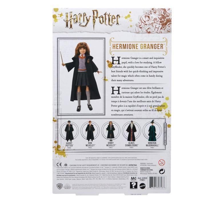 Mattel Harry Potter Muñeca Articulada Hermione Granger con Fiel Reproducción de Trajes y Accesorios de La Cámara de los Secretos 4 Mattel Harry Potter Muñeca Articulada Hermione Granger con Fiel Reproducción de Trajes y Accesorios de La Cámara de los Secretos 4