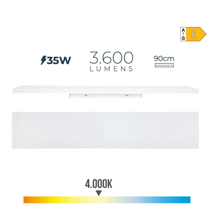 Regleta led 35w 4000k luz dia 3600lm 90x4.5x12cm edm