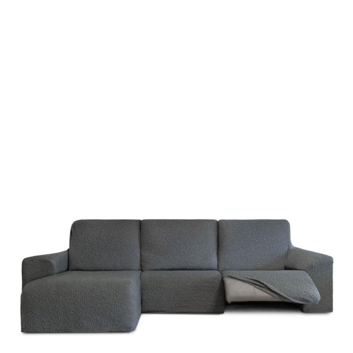 Funda para chaise longue de brazo corto izquierdo Eysa ROC Gris oscuro 120 x 120 x 360 cm 1