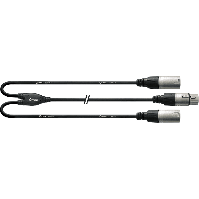 Cable Y Xlr Hembra/2 Xlr Macho 30 Cm 2
