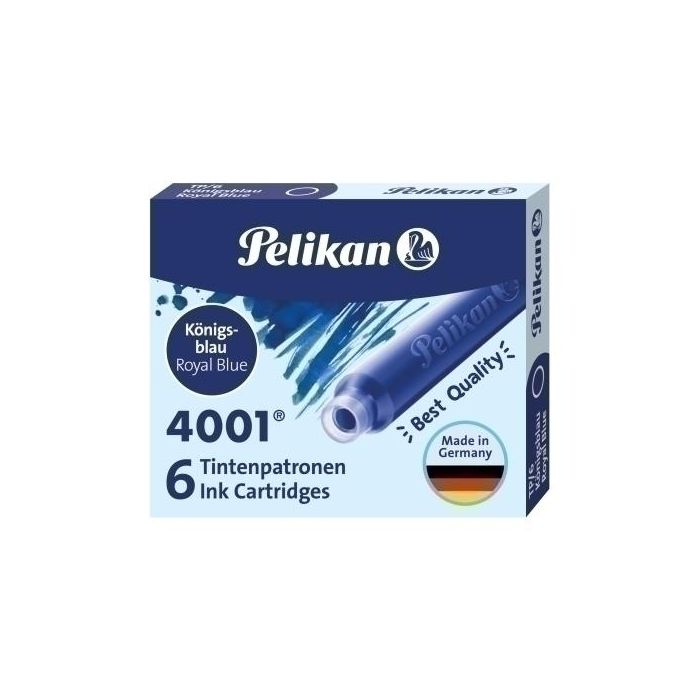 Tinta Estilografica Pelikan Caja 6 Cartuchos Tp/6 Azul Real (301176)