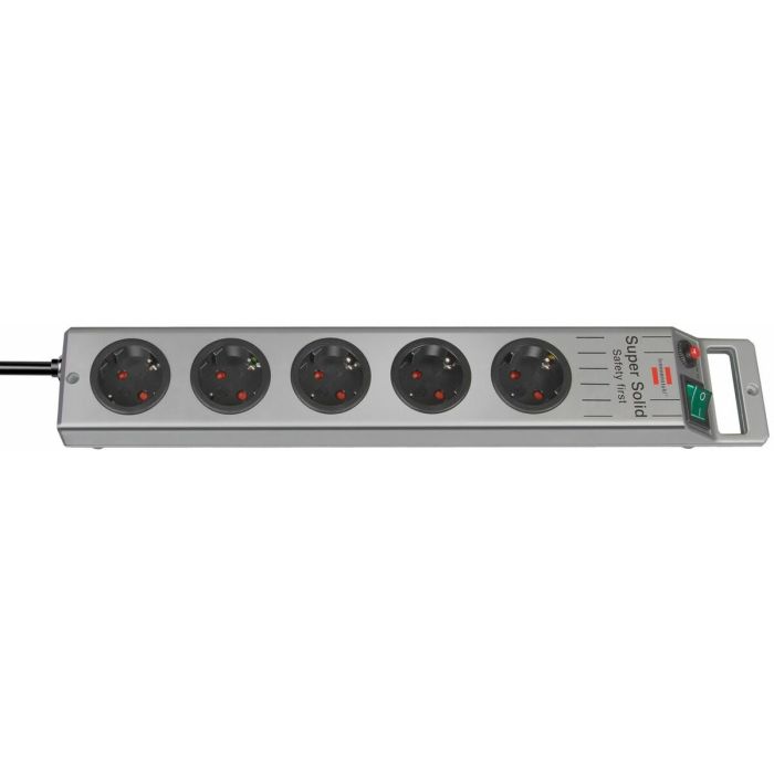 Regleta Enchufes 8 Tomas con Interruptor Brennenstuhl Super-Solid-Line 3600 W (2,5 m) 4 Regleta Enchufes 8 Tomas con Interruptor Brennenstuhl Super-Solid-Line 3600 W (2,5 m) 4