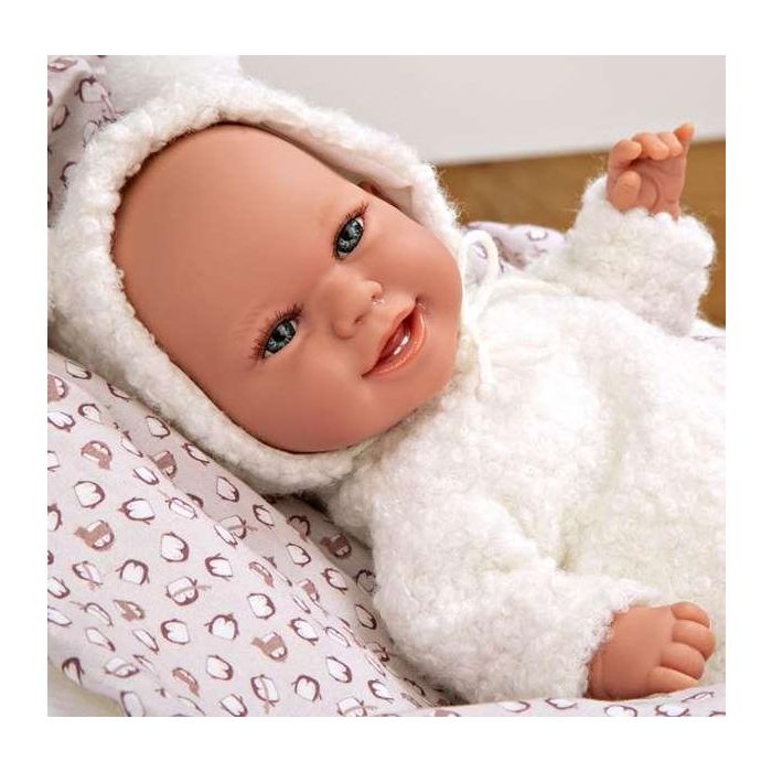 Muñeca elegance 35 cm babyto blanco c/manta (muñeco de peso) 4