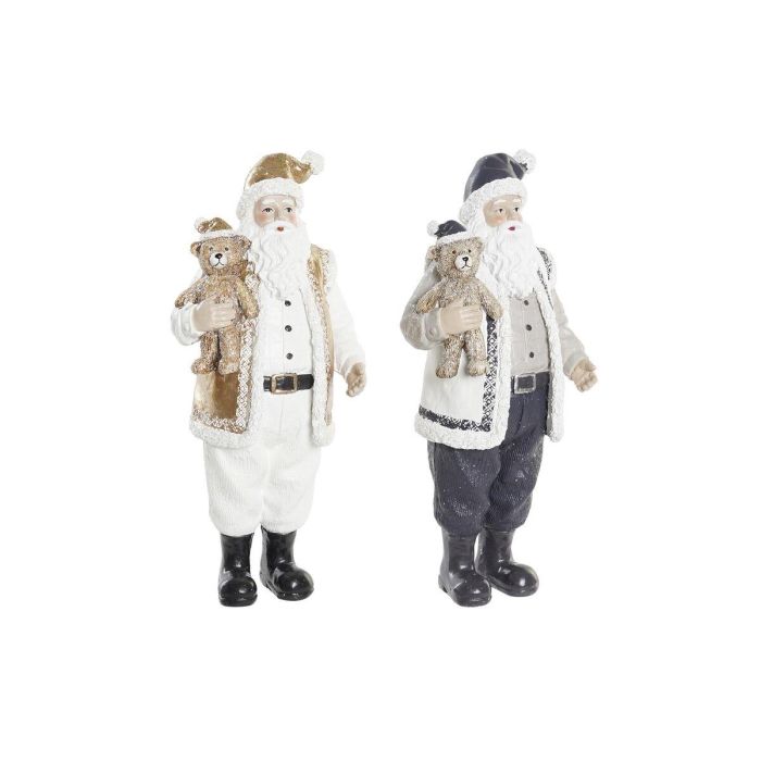 Figura Navidad Moderna DKD Home Decor Blanco Dorado 9 x 27 x 12 cm (2 Unidades) Figura Navidad Moderna DKD Home Decor Blanco Dorado 9 x 27 x 12 cm (2 Unidades)