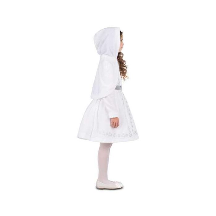 Disfraz monada blanca navidad vestido con enaguas y cubrehombros con capucha talla 3-4 y 1 Disfraz monada blanca navidad vestido con enaguas y cubrehombros con capucha talla 3-4 y 1