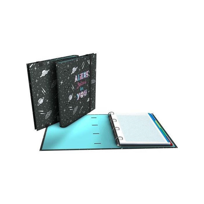 Grafoplás Carpebook Anillas 35mm Recambio 100Hojas 5x5mm Forrado Din-A4 Aliens