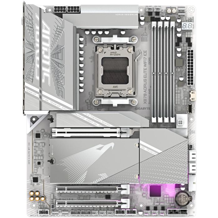 Placa Base Gigabyte X870 AORUS ELITE WF7 ICE AMD AM5 AMD X870 1