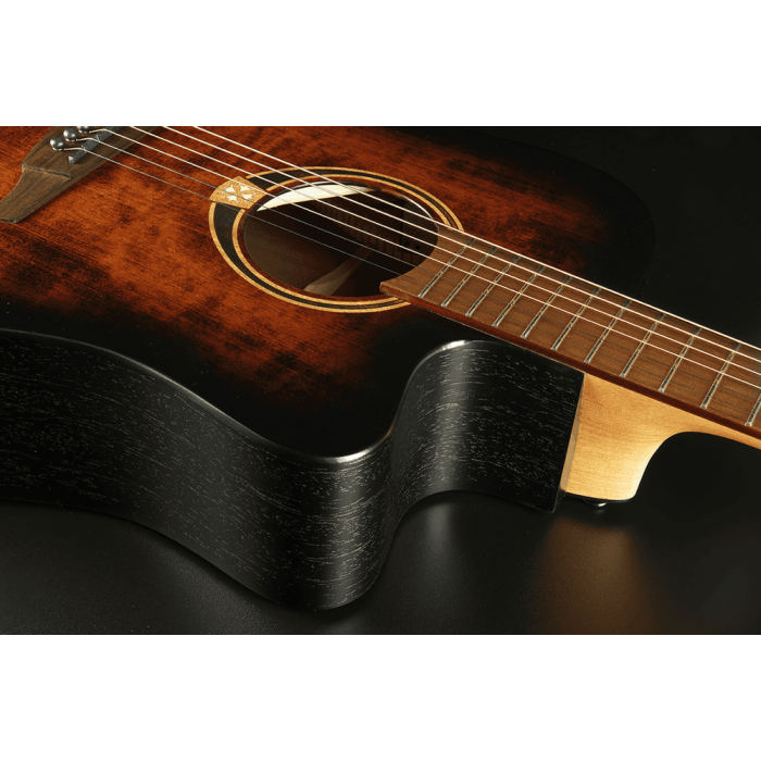 LAG Guitarra Cústica Electroacústica Tramontane 70 A/E Dreadnought Cutaway Sunburst 6