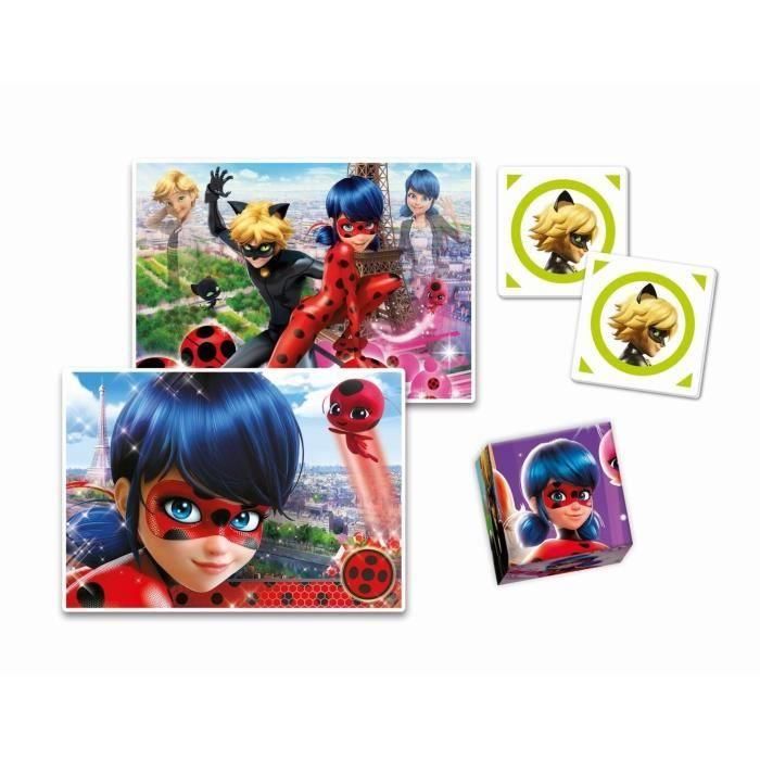 Miraculous - Clementoni Juego de actividades preescolares 4 en 1 - 2 rompecabezas, 6 cubos y una nota - Hecho en Italia 1 Miraculous - Clementoni Juego de actividades preescolares 4 en 1 - 2 rompecabezas, 6 cubos y una nota - Hecho en Italia 1