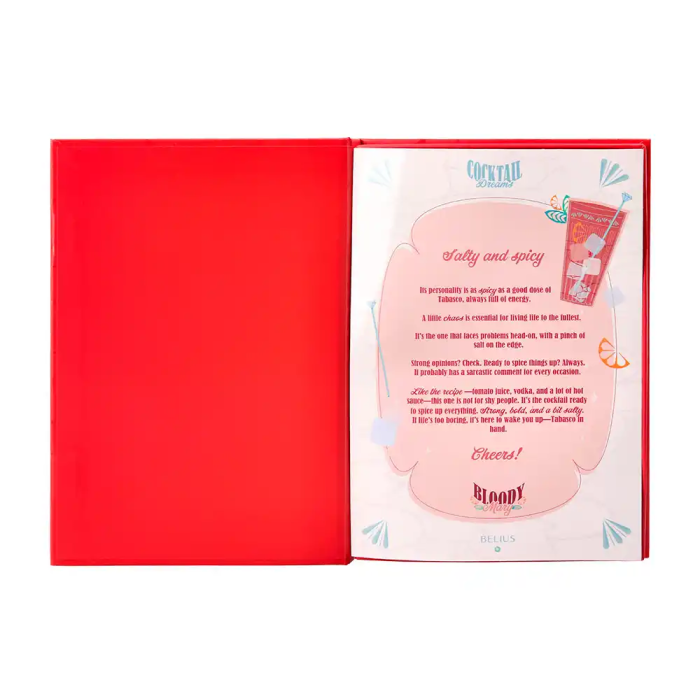 Belius Cocktails Boligrafo y Wallet Aluminio Rojo Plateado Relieve Tinta Azul Caja Diseño Elegante 4